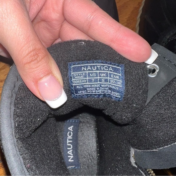 Nautica Dorsay Black Quilted Duck Rubber Boots With Ankle Zip Size 7 - Picture 5 of 12